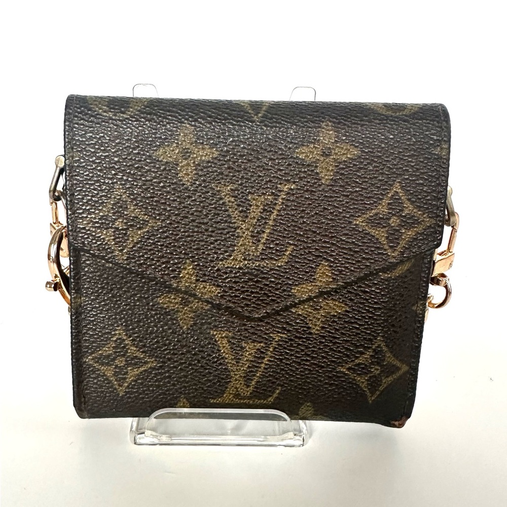 💯 LOUIS VUITTON Monogram Bifold Wallet on Chain (Black Clover) - Picture 3 of 13